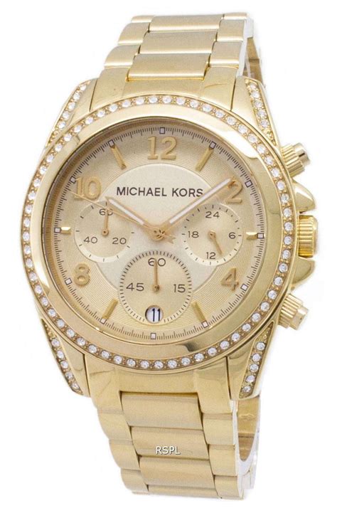 michael kors ladies runway chronograph watch|Michael Kors diamond watches.